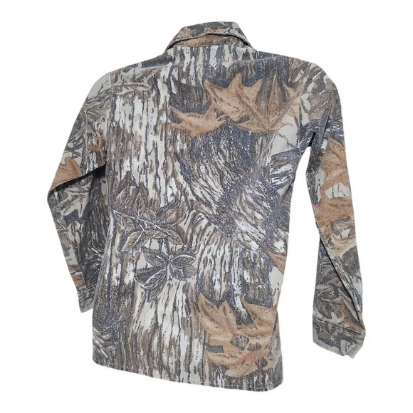 Cabelas Camouflage Hunting Shirt Long Sleeve Youth Size 14 Made In USA - Picture 3 of 10